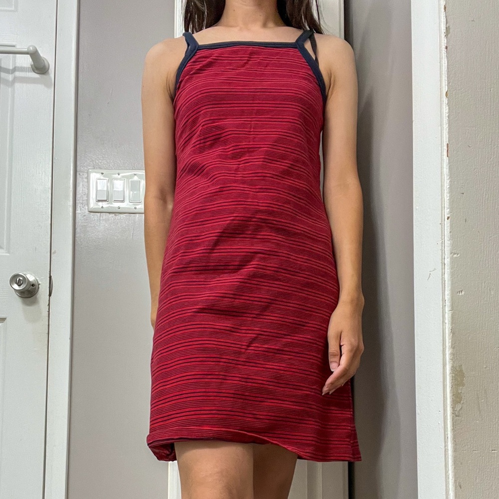 Red Navy Striped Sleeveless Dress Size XS